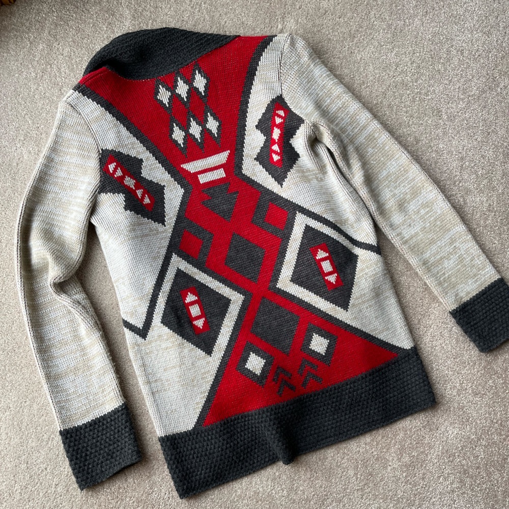 Urban Outfitters Tribal Print Open Front Cardigan Sweater Size Small - Picture 1 of 5